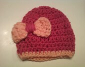 Made to Order Sweet Crocheted Hat with Small Bow