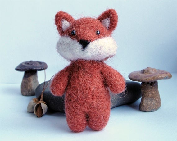 Needle felted fox