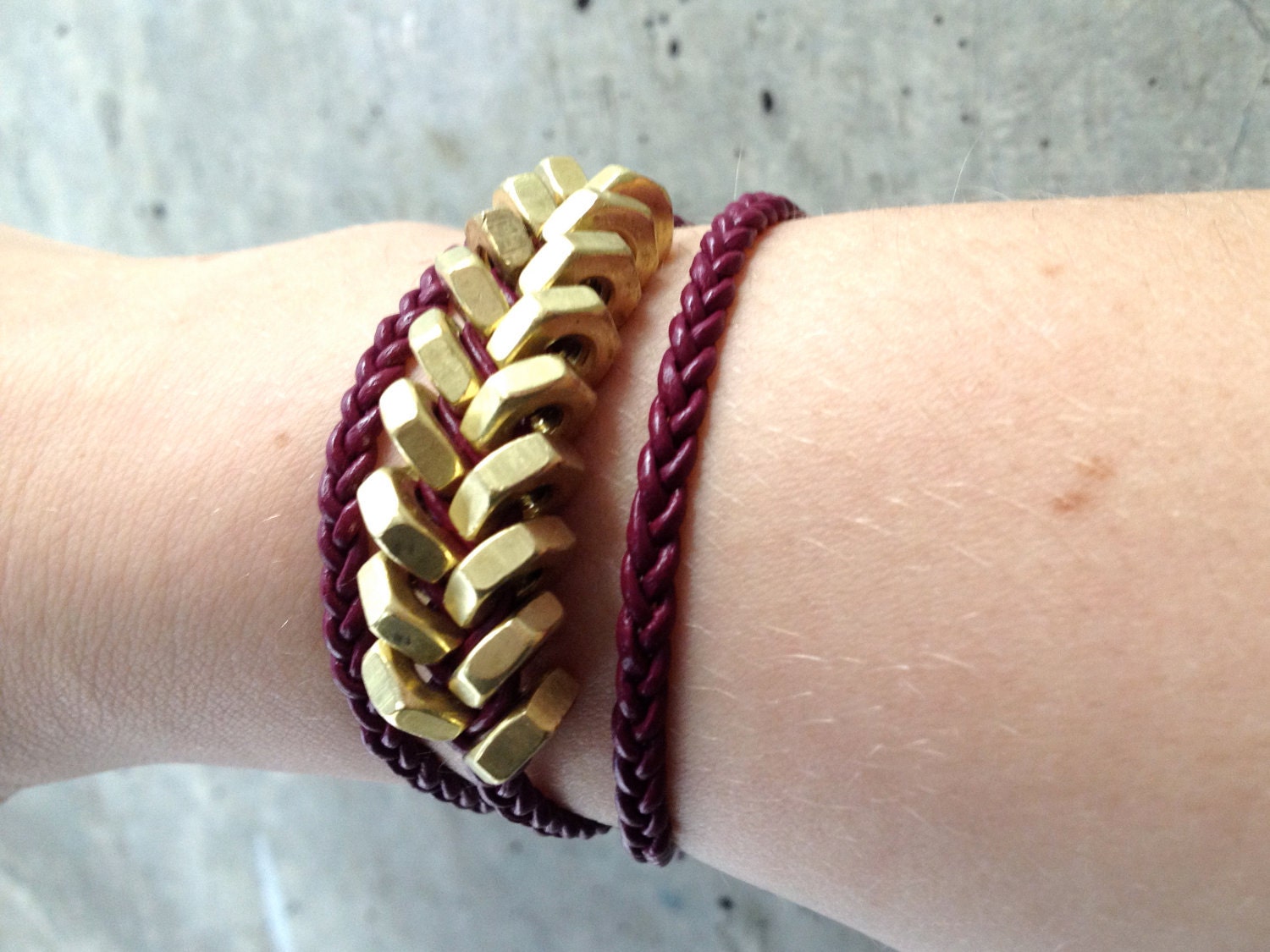 LUXLA Cranberry Delight Hex Bracelet