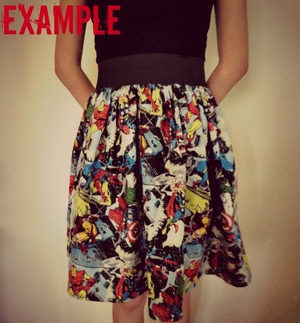 The Avengers High Waisted Skirt