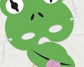DIY party costume mask - freeky frog - printable file