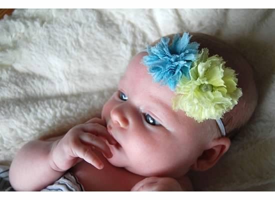 Baby headband "Vintage Pearl" nb-3mo