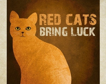 Red cats bring luck