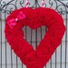 Valentine's Day Heart Shaped Red Felt Wreath- A MUST SEE