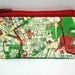 JERUSALEM map Wallet cotton zipper pouch - souvenir from Israel - gift from Israel - coin purse or business card holder