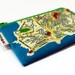 Coin purse wallet colorfull and unique with BRASIL map printed on it - Souvenir from Rio and Salvador - Carnaval - Map pattern coin purse