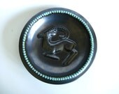 Danish Bowl Michael Andersen Bornholm Pottery Capricorn Brown Turquoise