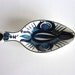 Royal Copenhagen Fajance Spoon Rest Inge-Lise Koefoed Danish Modern Mid Century Denmark Blue Green White Pottery 155/1997
