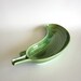 Gustavsberg Zucchini Dish Bowl Green Swedish Mid Century Modern Pottery possibly Stig Lindberg Cucumber Pickle