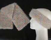Knitted ski band & crocheted scarf