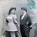 Antique French postcard 1904 Women, one dressed as a man