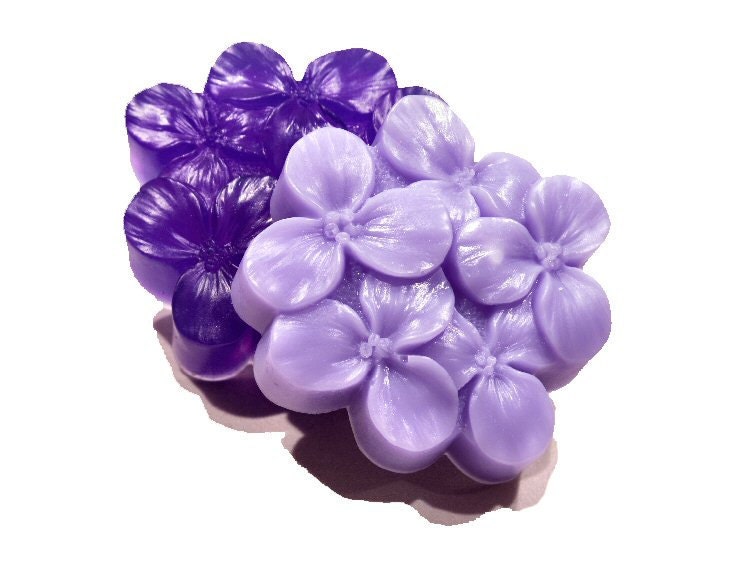 Lilac Flower Soap - The Perfect Gift  or Favor Soap, Set of Two, Select Color and Fragrance