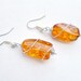 Amber Earrings -Wire Wrapped -handmade earrings- style round ball wire wrapped dangle earrings