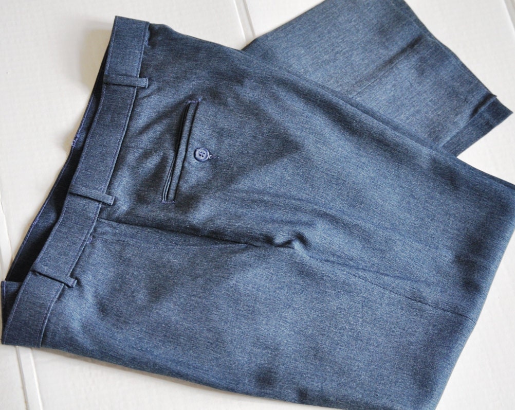 Vintage Levi's Pants. Men's LIght Denim Blue Action Slacks Trousers. 36-32. Eveteam