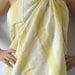 Turkish Bath and Beach Towel, Stylish Peshtemal, Bath, Beach, Spa, Yoga Towel, 100% Cotton, Yellow