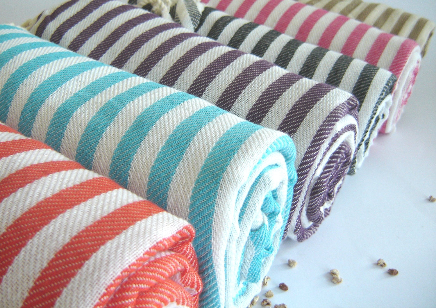 Turkish Towel, Peshtemal, Beach towel, Bath towel, Hammam towel, Spa, Yoga Towel, Coral