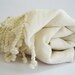 Organic Silk-Cotton Elegant Beach Towel, Pareo, Sarong, on the boat, Peshtemal, White