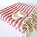Turkish Bath Towel: Peshtemal, Light and Thin Bath, Beach, Spa, Yoga, Wellness Towel, Mother's Day Gift, Red