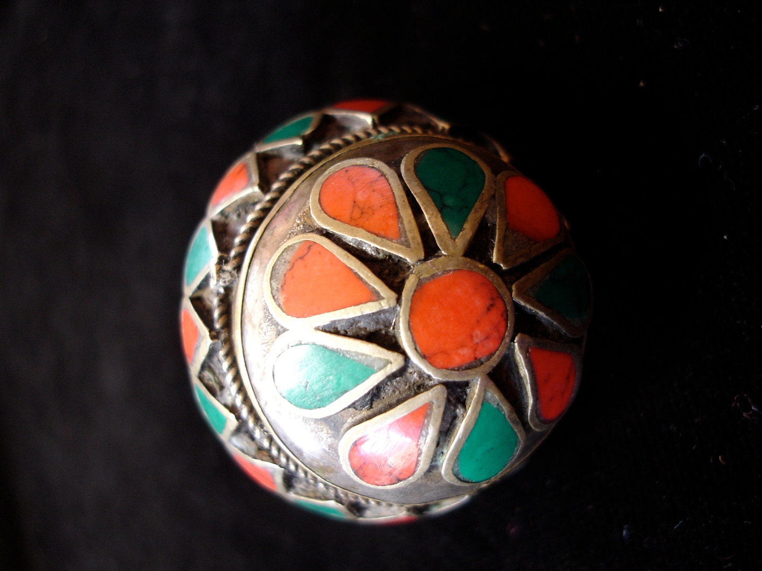 Jade and cornelian ring  for Tribal belly dance