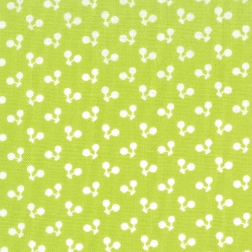 Fabric Hoopla Cherries Green by Moda Fabrics 32414 11 - quilting fabric - cotton fabric