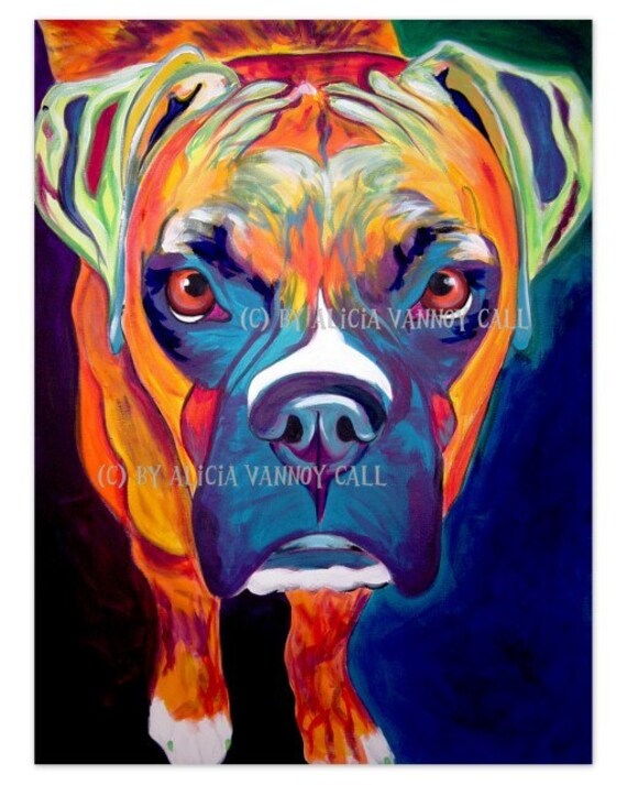 Boxer Dog Paintings