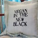 Vegan Accent Pillow - Vegan is the New Black