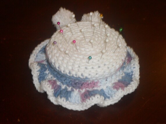 Hand Crocheted Pin Cushion Hat by 4forMeCrafts on Etsy