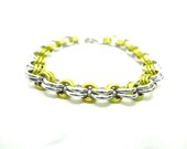 Chainmail Bracelet Anodized Aluminum Yellow And White