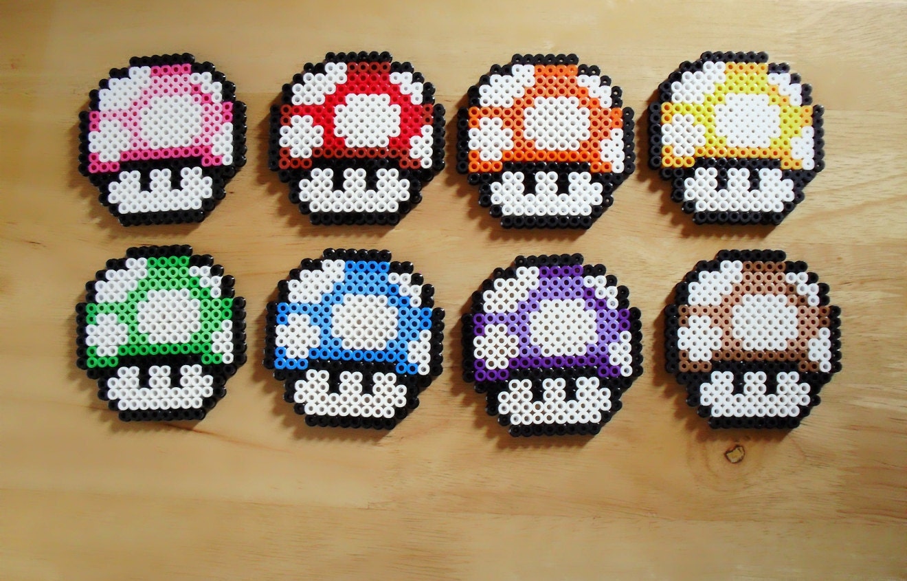 Mario Mushroom Coasters Set of 4