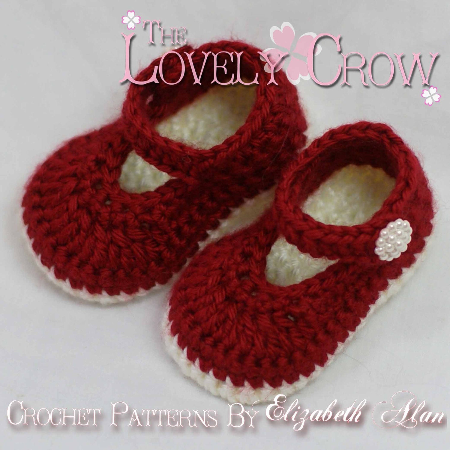 Slippers Crochet PATTERN Christmas for Baby Holly Shoes digital