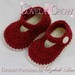 Slippers Crochet PATTERN Christmas for Baby Holly Shoes digital