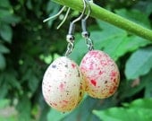Speckled Bird Egg Earrings