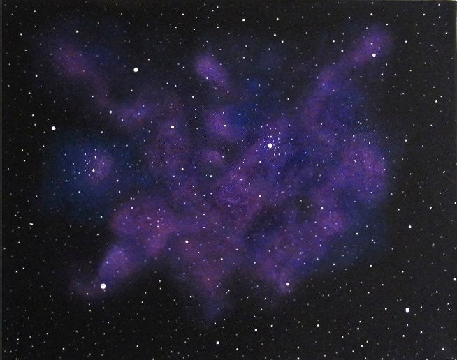 Purple Nebula Painting 16 x 20