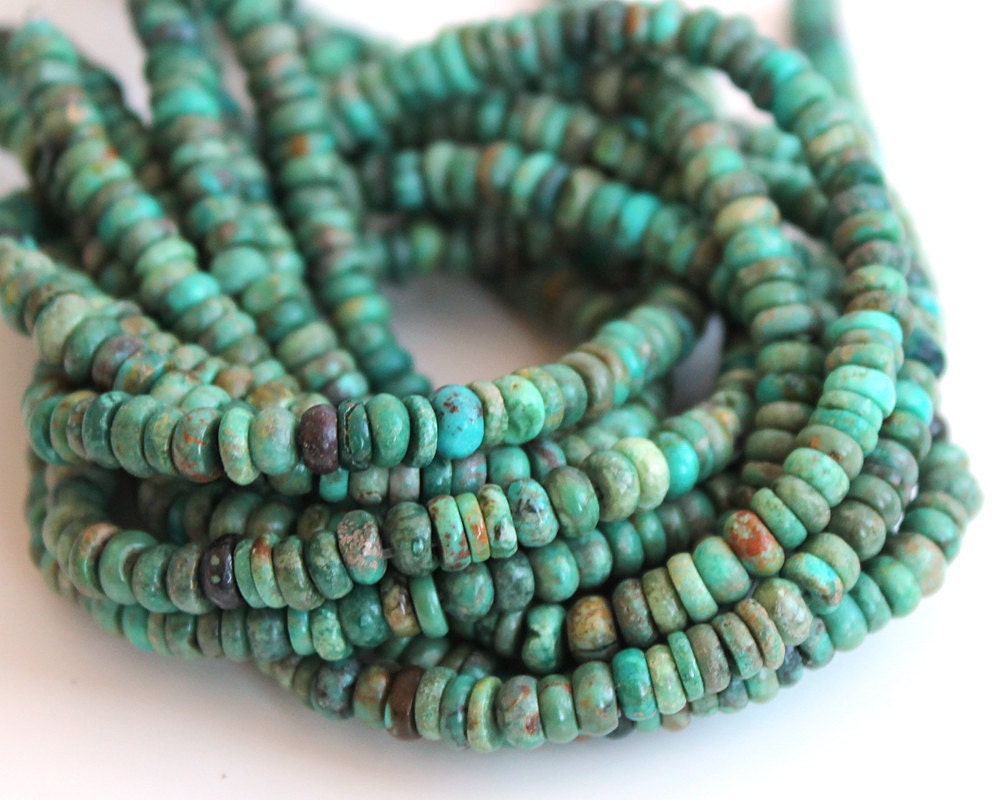 Turquoise Rondelle Beads 5x2mm FULL STRAND