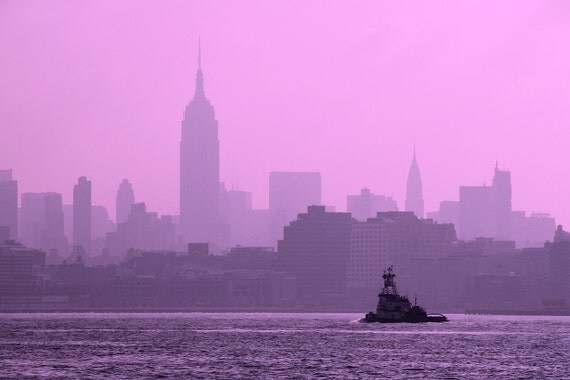New York City Photograph Pink Morning by JoshFriedmanPhoto