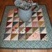 Scrappy Quilted Table Topper Farmhouse Rustic Country Primitive Decor