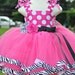 Zebra and Pink Dot Minnie Mouse Tutu Dress