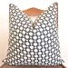 Designer Pillow - Decorative Pillow - Throw Pillow - Celerie Kemble for Schumacher - Betwixt - 18 inch Square - Charcoal/Ivory