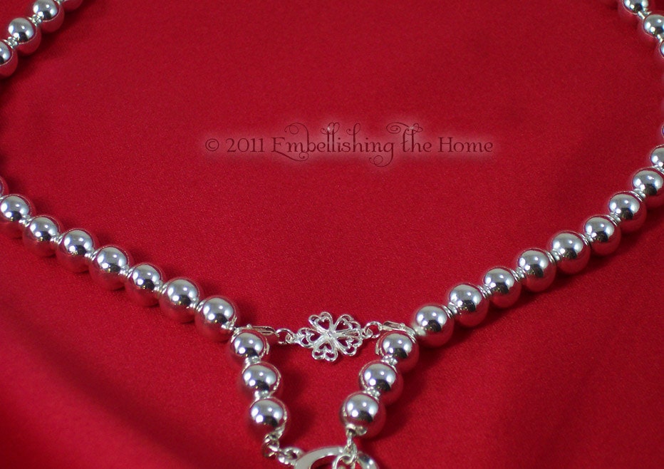 Necklace Shortener Heart Flowers by embellishingthehome on Etsy