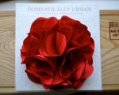 Red  Rose Flower Hair Clip - Flower Clip -Satin Rose Hair Clip - Flower Hair Piece