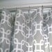 A Pair Of 50x90 Inch Flat Panels /Rod Pocket Draperies In Storm Grey/White Contemporary Print