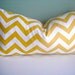 12x22 Lumbar Decorative Pillow In Chevron Yellow Contemporary Print