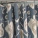 A Pair Of 50x90 Flat Panels On Clip Rings /Rod Pocket Draperies In Ikat Yacht Blue