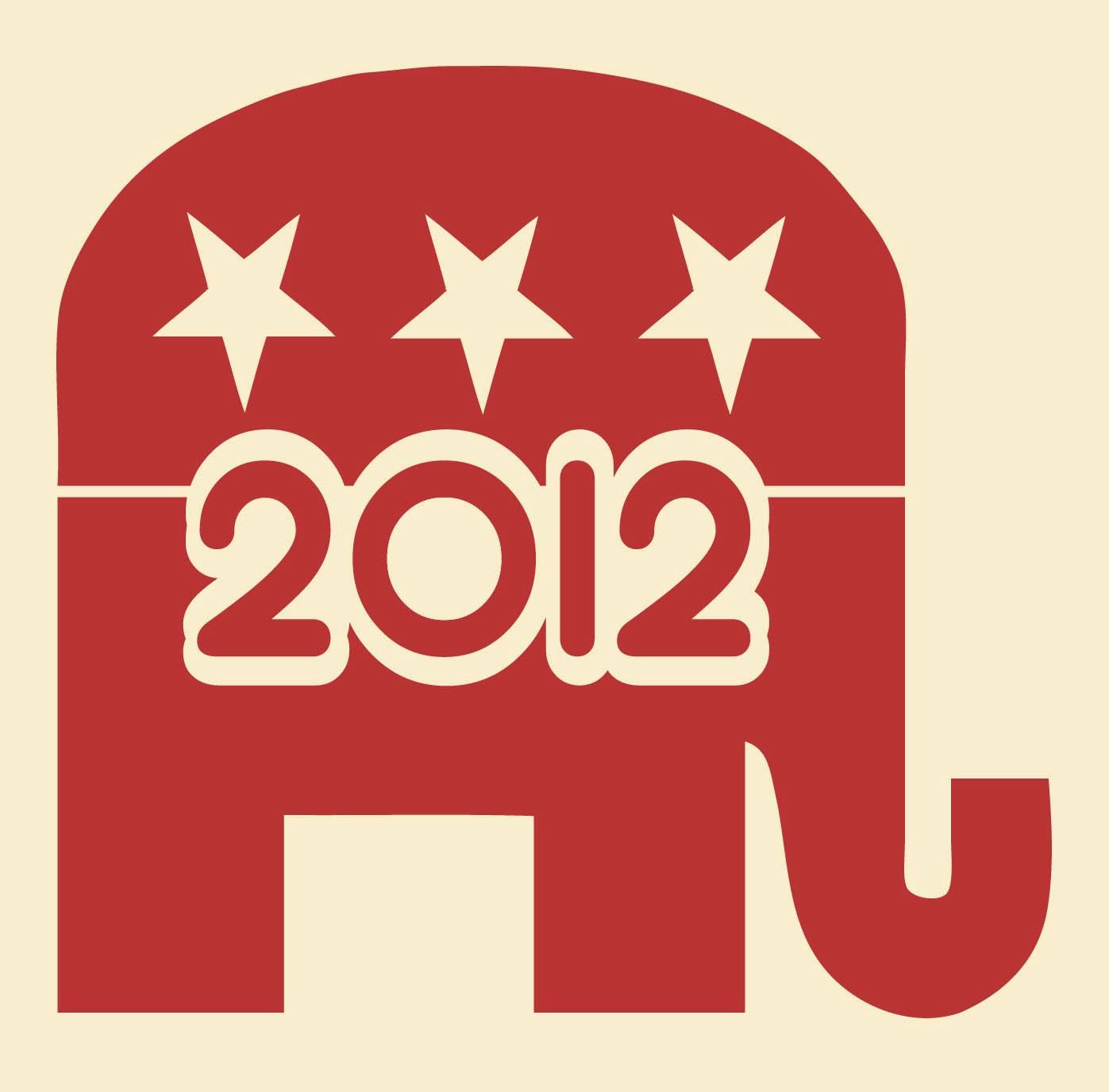 Republican Elephant 2012 Political Vinyl Sticker Decal