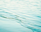 Ocean photography - water photography ripples sea shore - coastal wall art aqua blue white - beach photography seashore - 5x7 Photograph