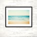 Beach Photography - ocean sea seascape landscape horizon - aqua blue beach beige - coastal wall art seashore - 8x12 Photograph, "Carefree"