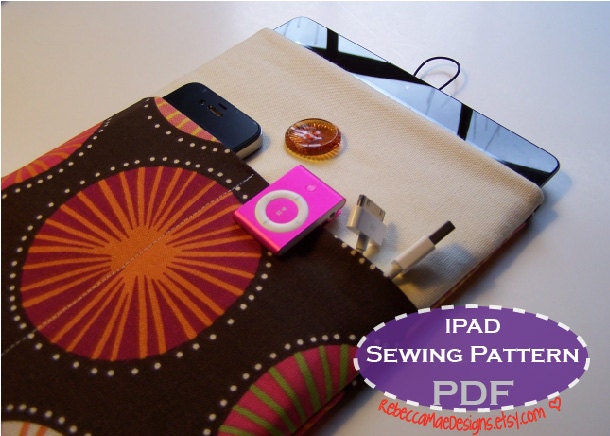 iPad Sleeve PDF PATTERN - sewing diy tutorial for ipad or tablet case