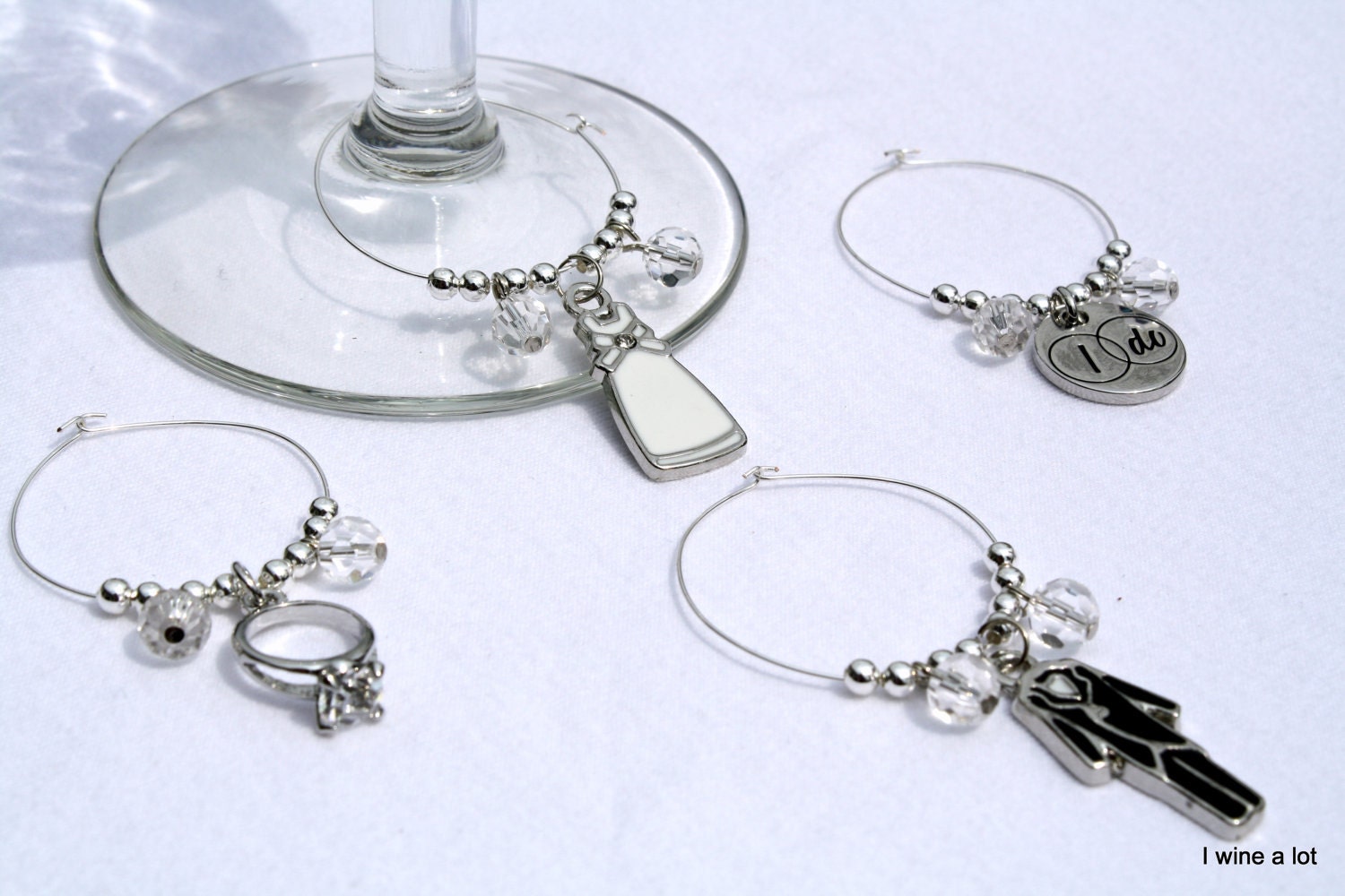 Getting Married Wine Glass Charms