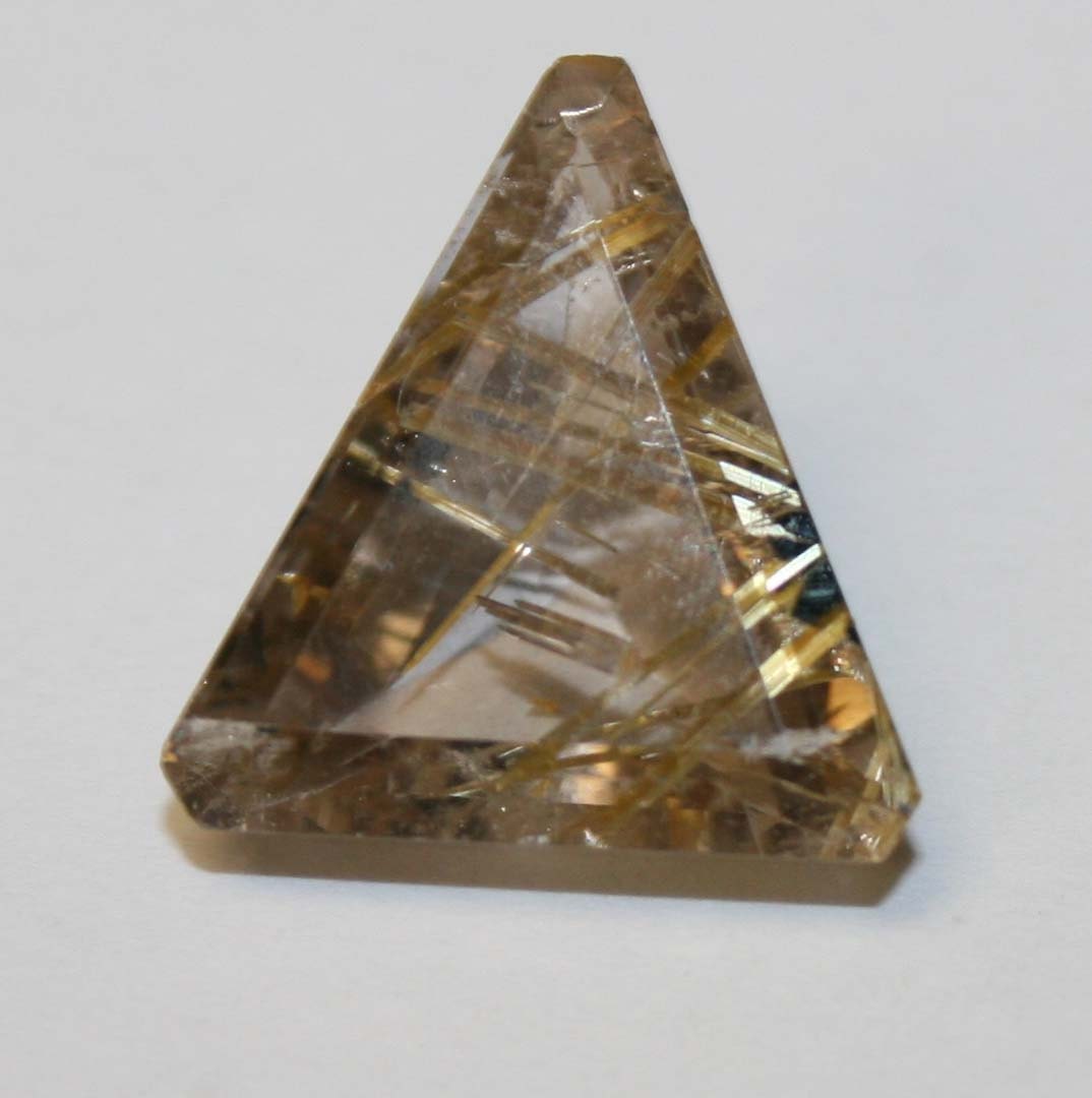 Triangular Rutilated Quartz Loose Faceted Stone
