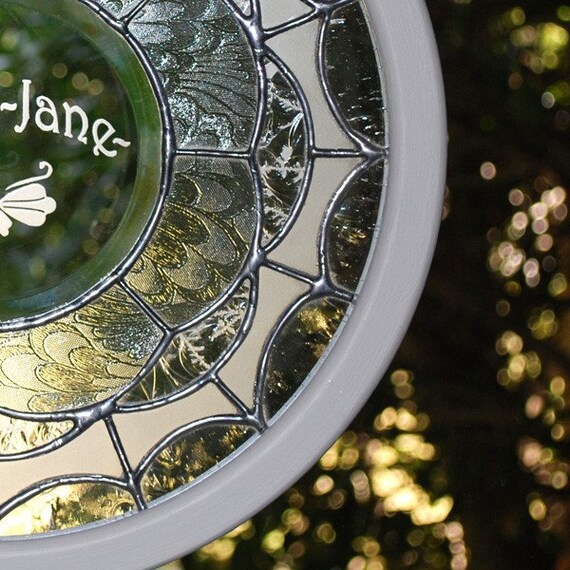Personalized Gift Stained Glass Panel by aHouseofShards on Etsy